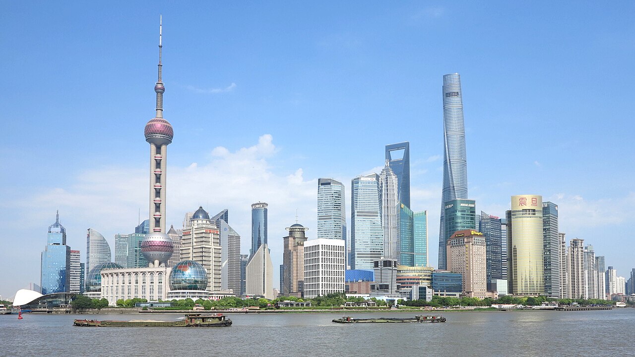 Shanghai skyline, not a photo of a specific accessible hotel room